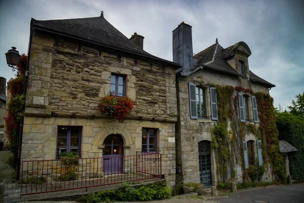 Rochefort Terre Francie Září 2021 Pohled Ulice Středověkou Vesnici Rochefort — Stock fotografie