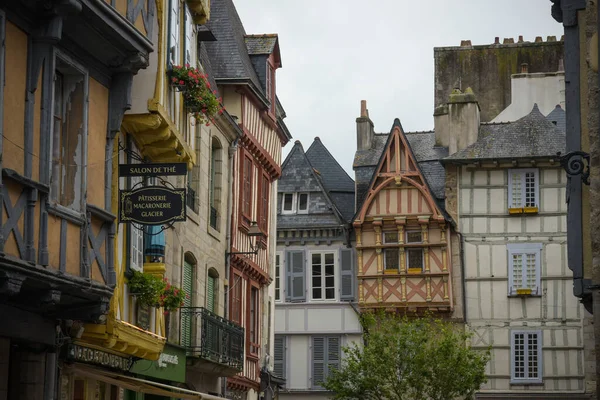 Vista Rua Sobre Cidade Quimper Finistere Bretanha — Fotografia de Stock