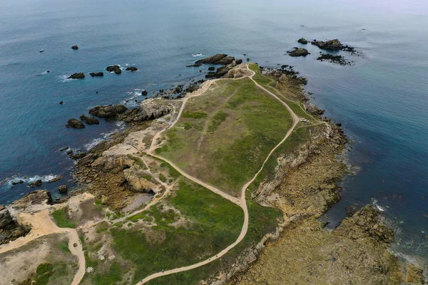 Luchtfoto Van Het Schiereiland Quiberon Finistere Bretagne — Stockfoto