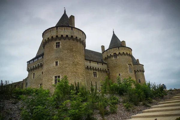 Morbihan Brittany Deki Suscinio Şatosuna Bakın — Stok fotoğraf