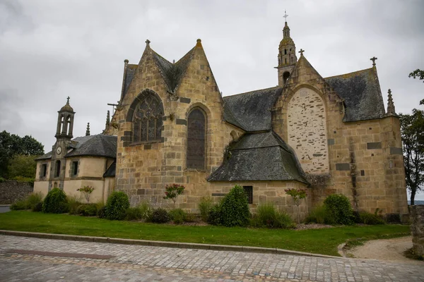 Vista Sobre Igreja Faou Finistere Bretanha — Fotografia de Stock