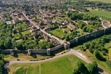 Fransa 'nın Seine et Marne kentindeki Unesco dünya mirasına ait Ortaçağ Provins şehrinin manzarası
