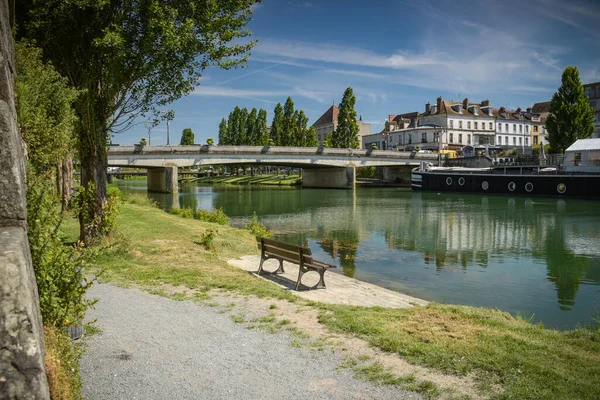 Paesaggio Foto Della Città Melun Seine Marne Francia — Foto Stock