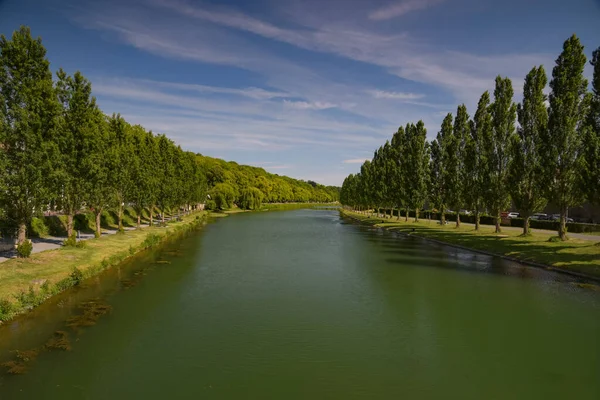 Landschaftsaufnahmen Der Stadt Melun Seine Marne Frankreich — Stockfoto