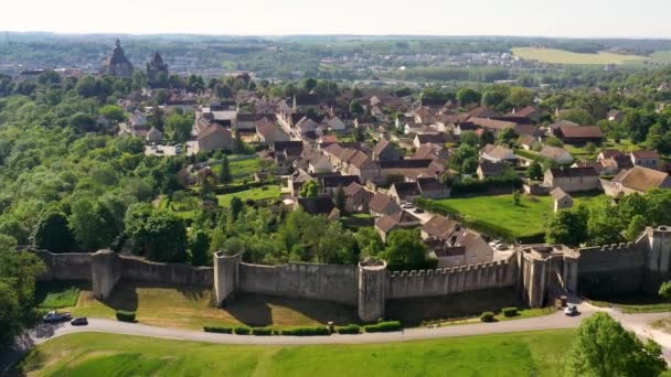 Aerial View Medieval City Provins Which Owned World Heritage Unesco — Stock Video