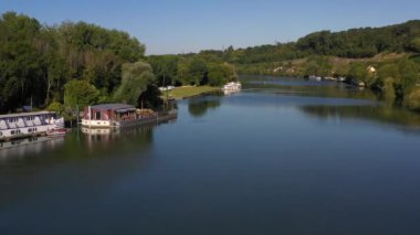 aerial view on Vernou La Celle sur Seine