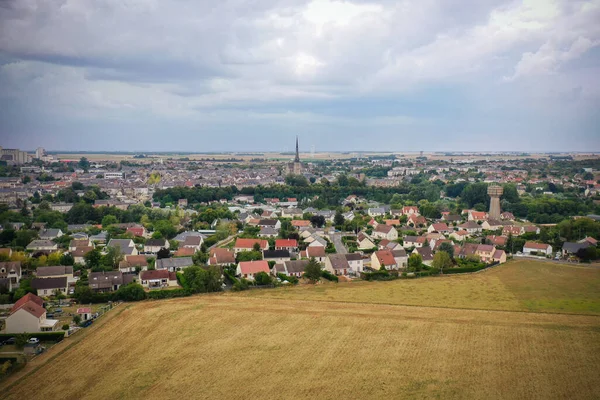 Αεροφωτογραφία Της Πόλης Pithiviers Στο Loiret Της Γαλλίας — Φωτογραφία Αρχείου