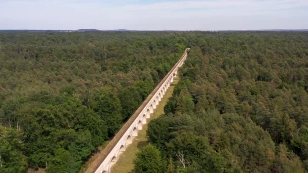 Aerial View Aqueduct Fontainebleau — ストック動画
