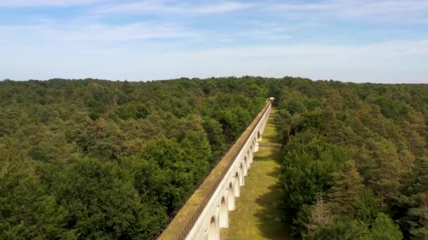 Aerial View Aqueduct Fontainebleau — Stockvideo