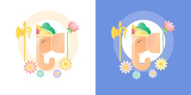 Hint dini festivali ganesh chaturthi sosyal medya afişi şablonu