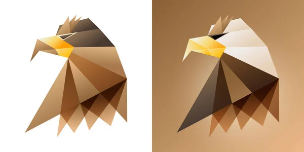 Obra Arte Vectorial Águila Con Formas Geométricas — Vector de stock
