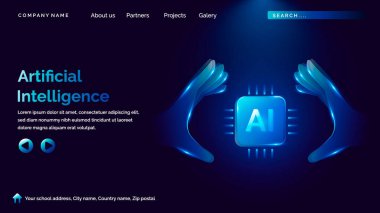 Yapay zeka teknolojisi iniş sayfası