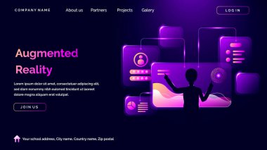 Gelişmiş gerçeklik teknolojisi iniş sayfası