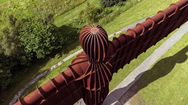 Angel North Contemporary Sculpture Antony Gormley Located Gateshead Tyne Wear — Stock Photo, Image