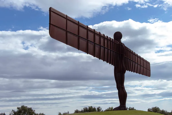 Angel North Contemporary Sculpture Antony Gormley Located Gateshead Tyne Wear — Stock Photo, Image