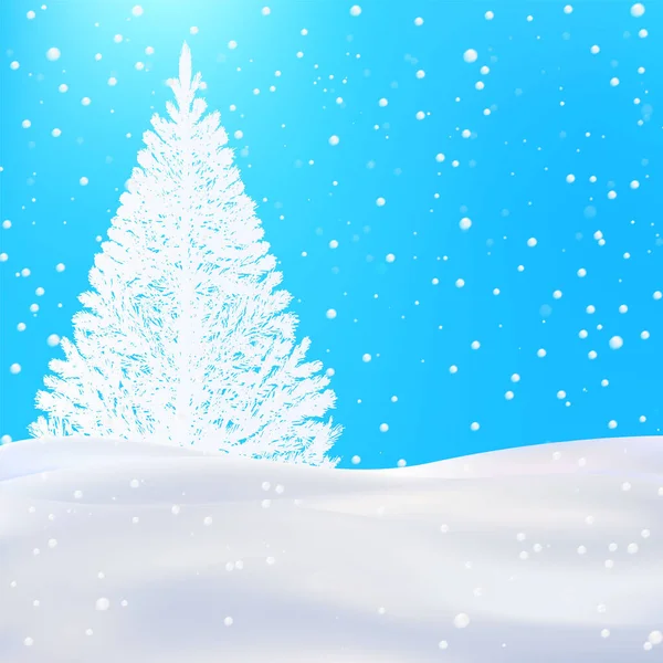 Weihnachten Winter Hintergrund Snowy Frohes Neues Jahr Hintergrund Ehrfürchtig Urlaub — Stockvektor