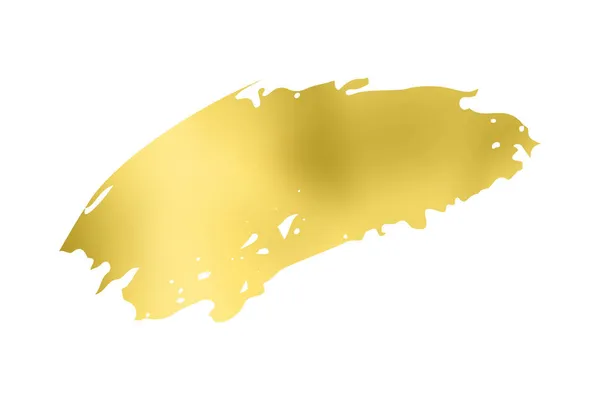 Modern Gold Liquid Curve Design Element Terisolasi White Background Bentuk - Stok Vektor