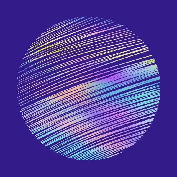 Wektor Neon Streszczenie Okrągłe Kolorowe Tło Doodle Circle Ręcznie Rysowane — Wektor stockowy