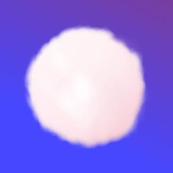 Хлопковый Шар Помпа Круглый Снежок Изолирован Фиолетовом Фоне Векторно Розовое — стоковый вектор