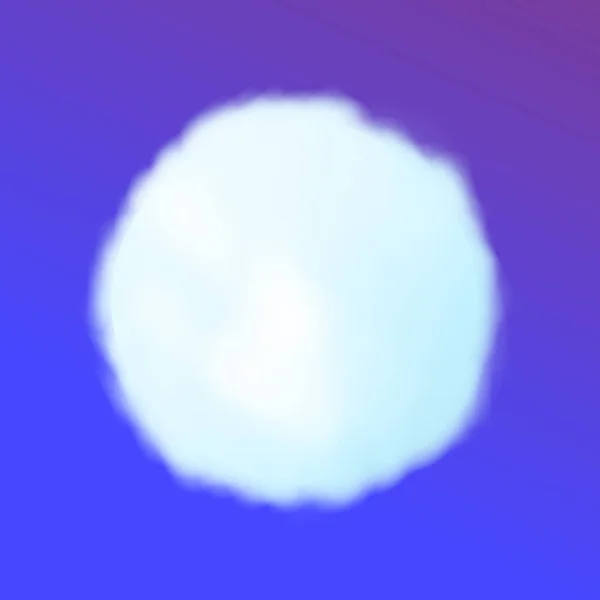 Cotton Ball Pom Snowball Isolated Purple Background 파스텔 청색둥근 — 스톡 벡터