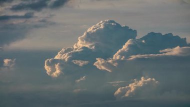 Timelapse of beautiful air clouds at sunset