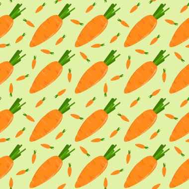 açık yeşil arkaplanda havuç deseni