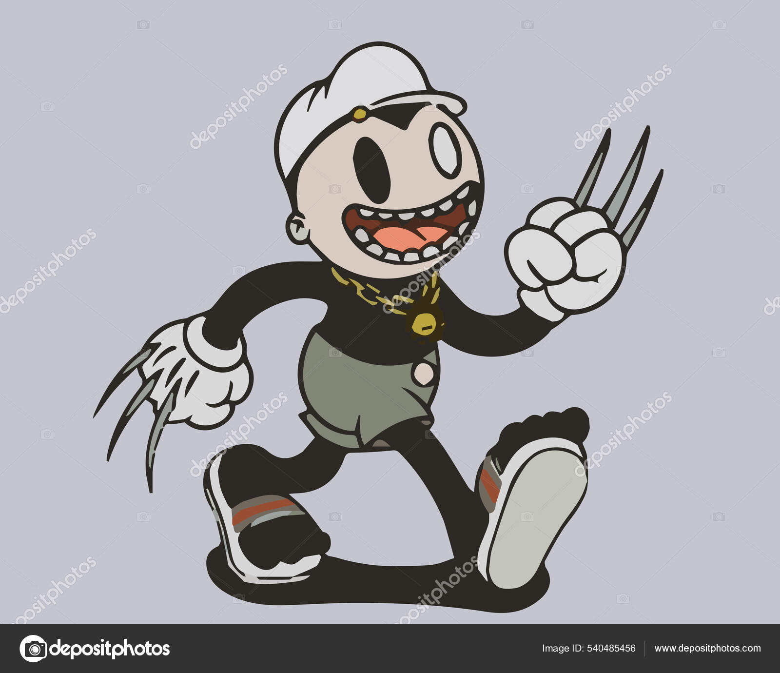 Cryptoon Goonz Merkki Yhdellä Silmällä Käsi Kynsiä Ase Nft Taidetta,  aineistopankin vektori, tekijä: ©MininyxDoodle, nro 540485456