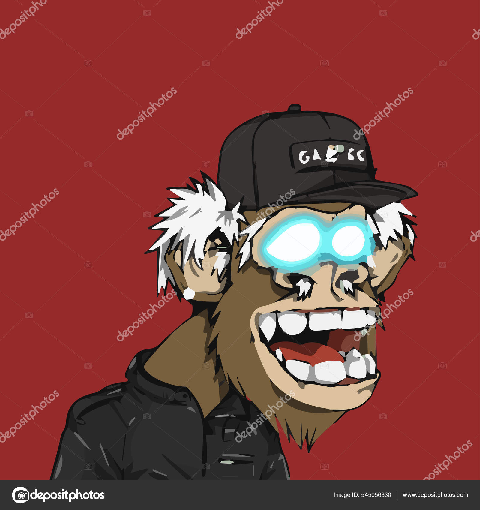 外公猿乡村俱乐部角色Nft收藏艺术品无聊的猴子艺术收藏品图库矢量图©MininyxDoodle 545056330