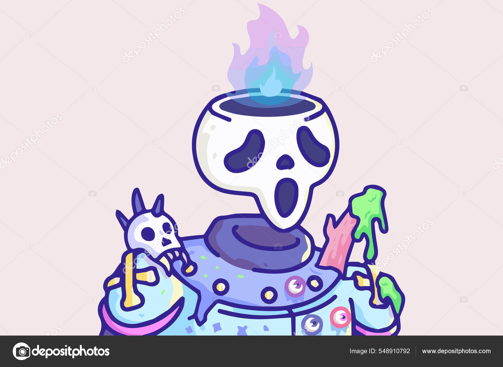 Вкусные Кости Xyz Персонажа Nft Произведения Искусства Голодный.