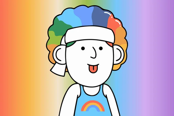 Dippies Nfts Charakterporträt Avatargrafik Einzigartig Seltenes Dippie Doodle Nft Hippie — Stockfoto