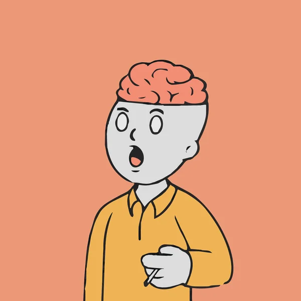 UncannyカントリークラブPfp Nft ユニークなゾンビの形質と露出した脳を持つ漫画の男性の人間のキャラクター ベクターイラスト — ストックベクタ