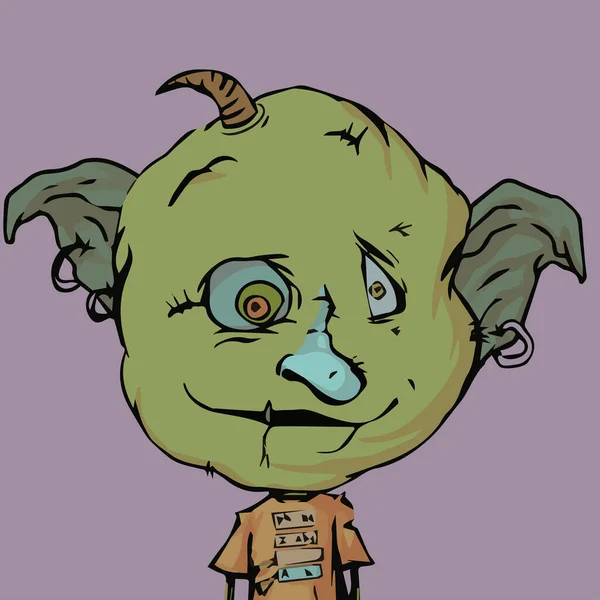 Ilustración Goblintown Dibujo Dibujado Mano Colección Única Pfp —  Fotos de Stock