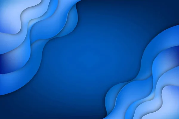 Mavi Soyut Arka Plan Modern Kapak Şablonu Web Afişi Ekran — Stok Vektör