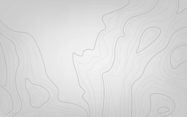 Topoğrafik hatların ve hatların biçimlendirilmiş yüksekliği. Koşullu coğrafya şeması ve arazi yolu kavramı. Vektör illüstrasyonu.