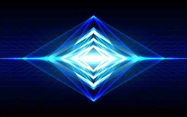 Abstract Laser Light Deep Blue Background Laser Art Space Background — Stock vektor