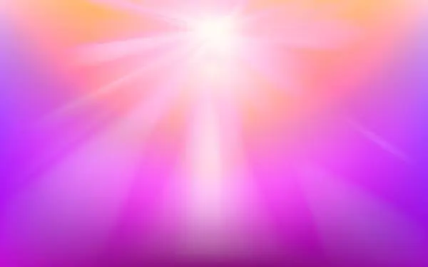 Sun Rays Top Purple Sky Banner Exciting Shine Empty Background — стоковый вектор