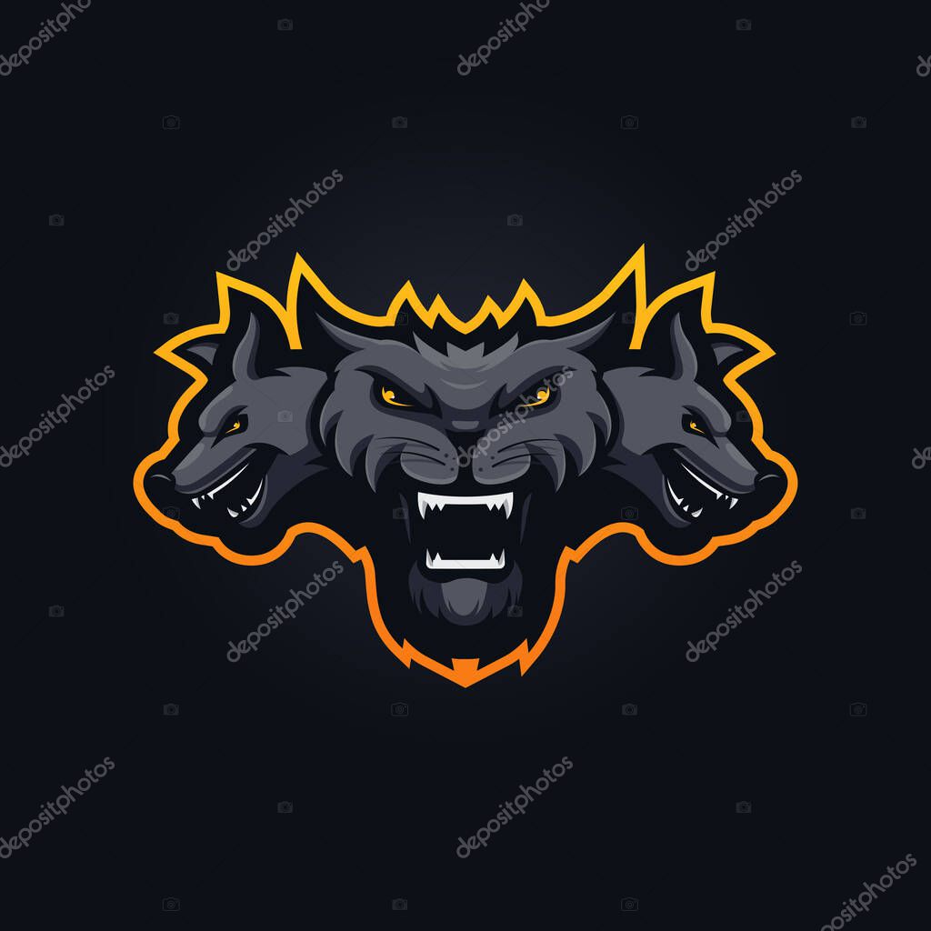 Cerberus eSport Mascot Logo Design Illustration Vector