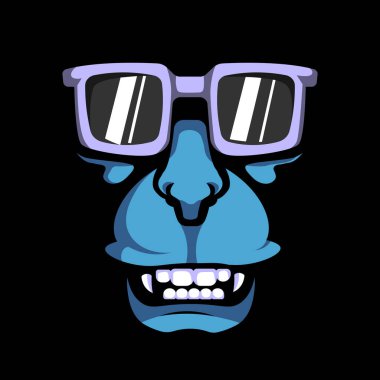 Gözlük takan bir maymunun resmi