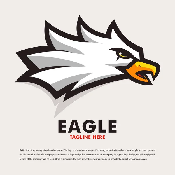 Mascotte Eagle Sport Logo Design Illustration Vectoriel — Image vectorielle