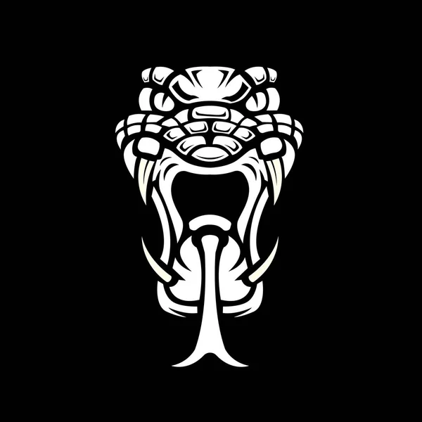 Serpente Mascote Logotipo Silhueta Versão — Vetor de Stock