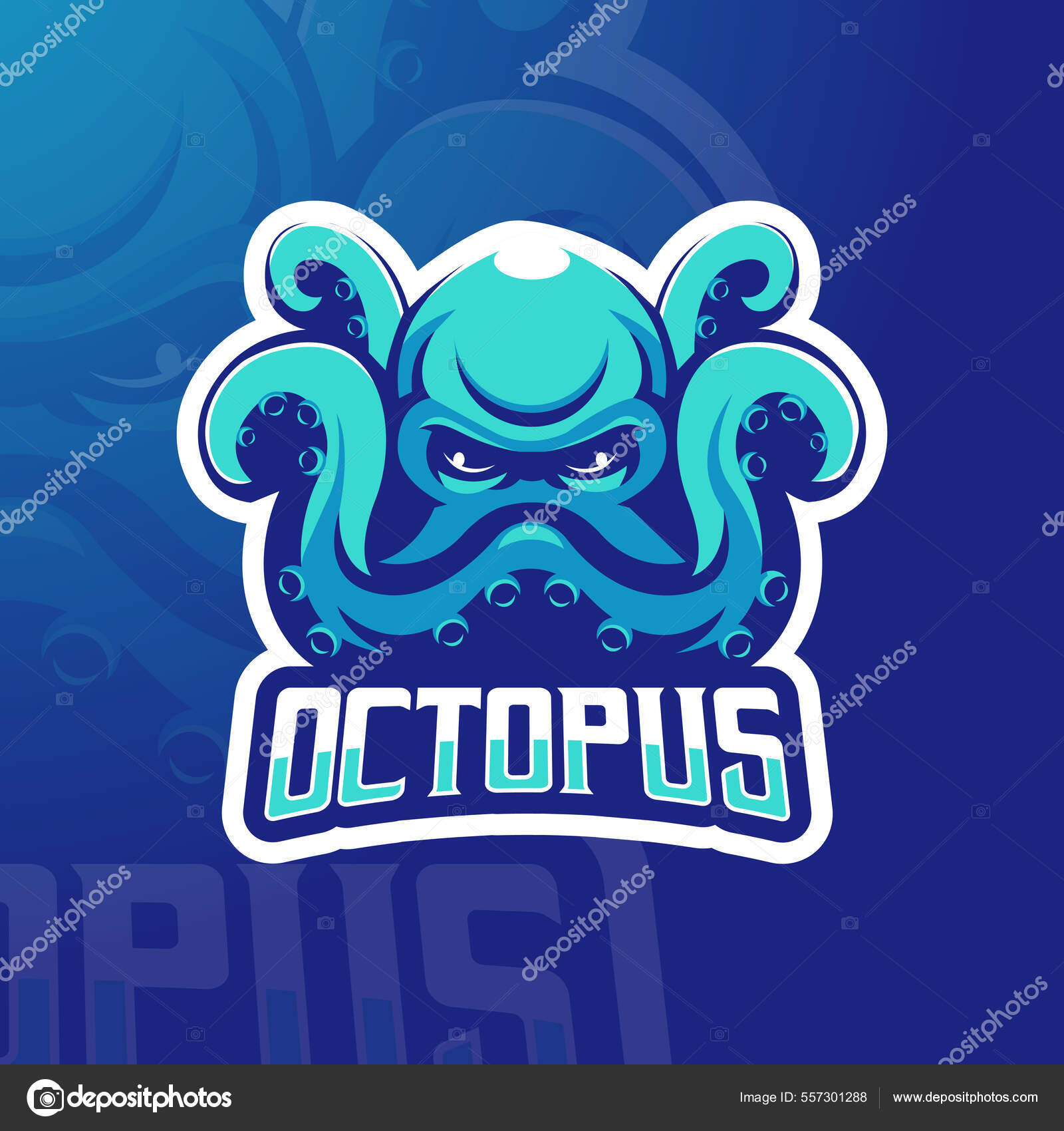 Design do diabo no logotipo do jogo de mascote de esports de estilo de  ilustração