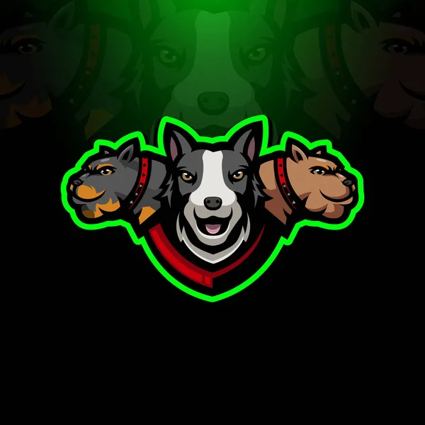 Dog Mascot Logo Design Illustration Vector — 图库矢量图片