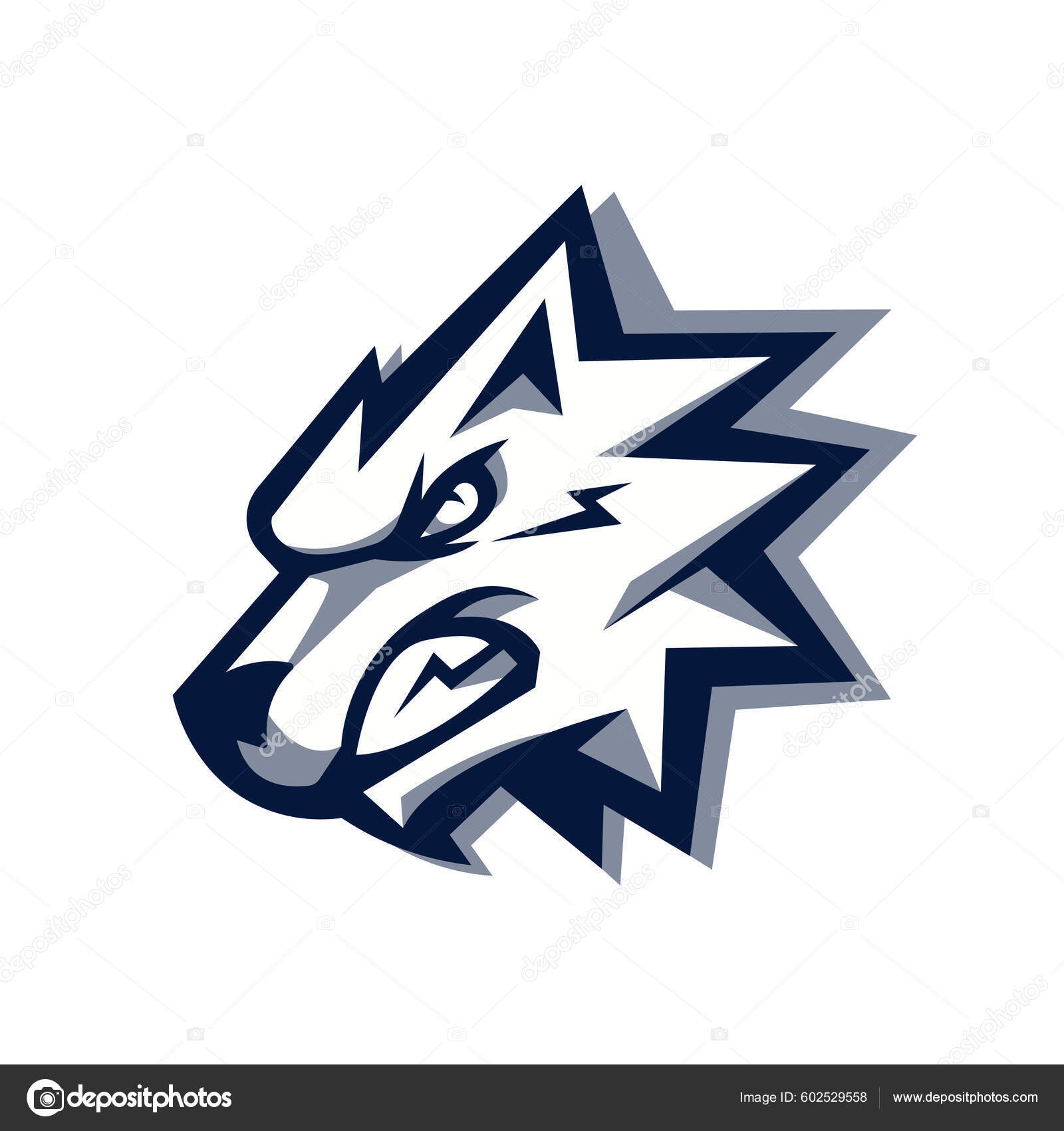 Wolf Mascot Logo Concept Isolated White Background Sport Gaming Stock  Vector Image by ©saripuddinhasan@ #602529558