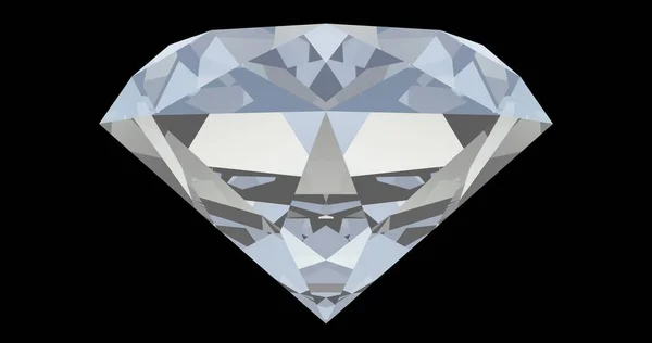 Ícone Diamante Branco Renderização — Fotografia de Stock