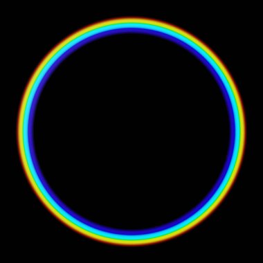 Gökkuşağını çember yapın. 3d oluşturma.