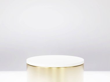 The podium is realistic. 3d rendering.