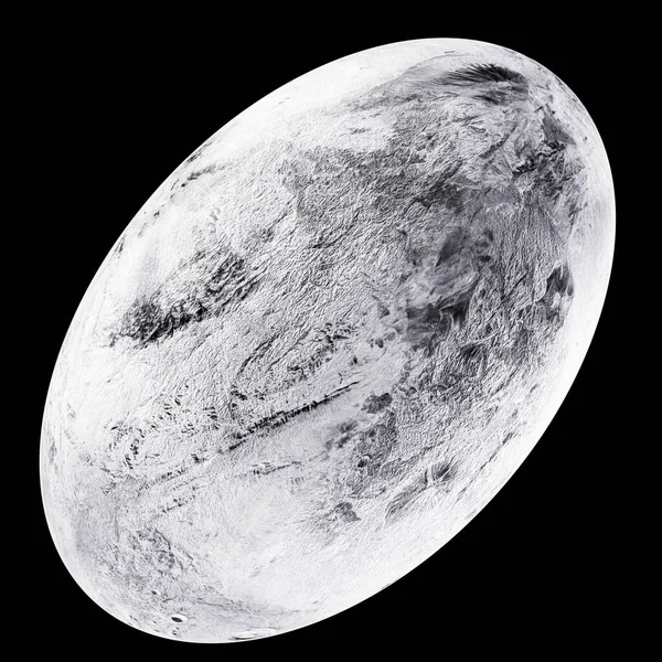 Haumea gezegeni uzayda. 3d oluşturma.