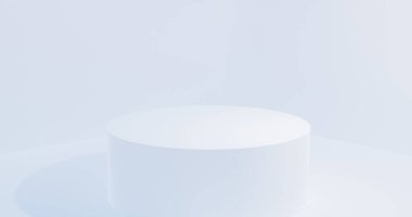 Beyaz podyum. 3d oluşturma.
