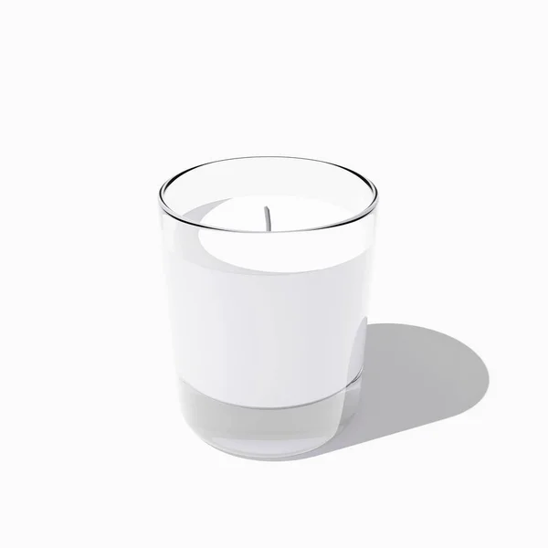 白色蜡烛3D渲染 — 图库照片