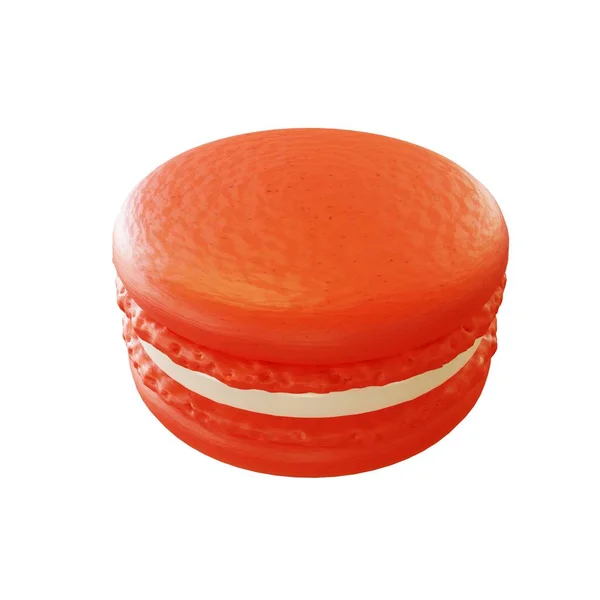 Imagem Macaron Laranja Renderização — Fotografia de Stock